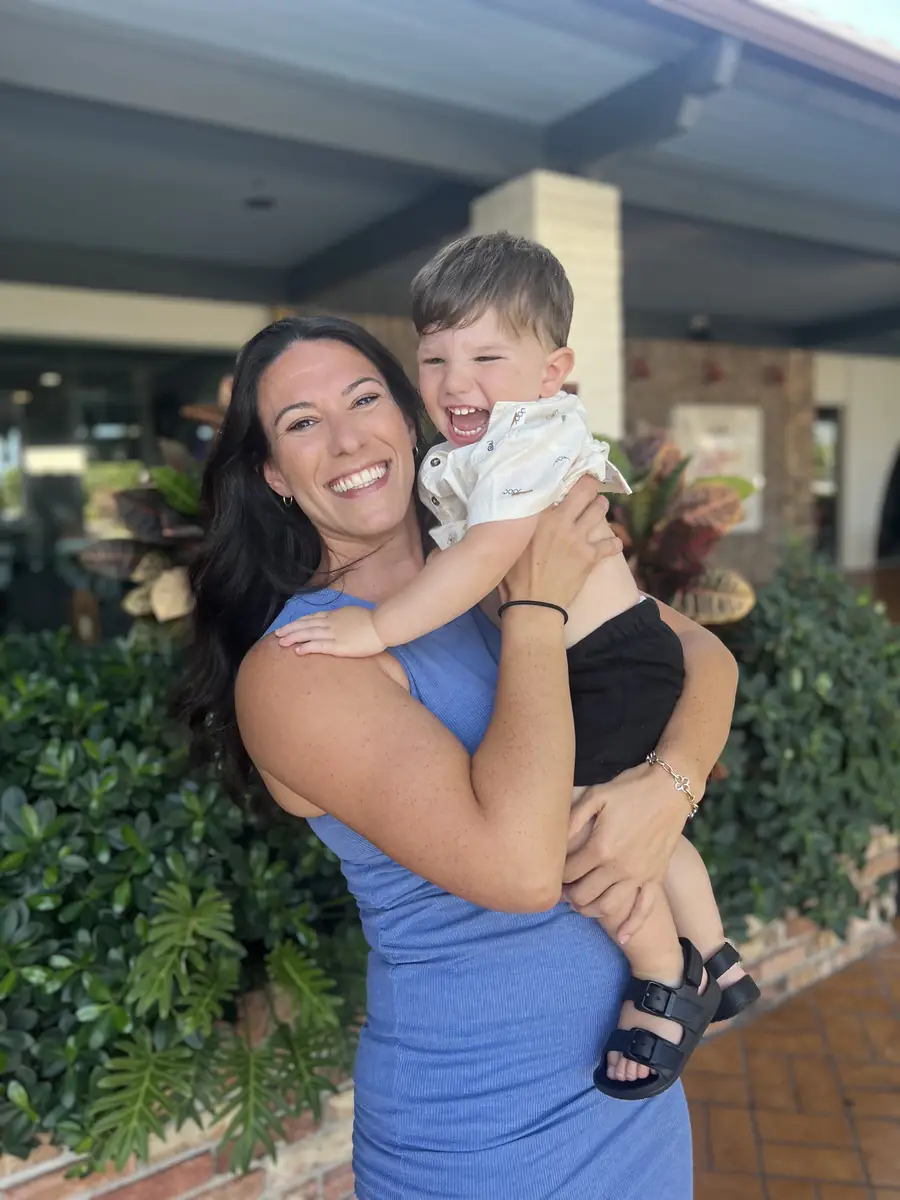 Founder Danielle Ospedale with her son