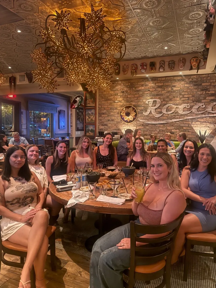 A moms night out dinner